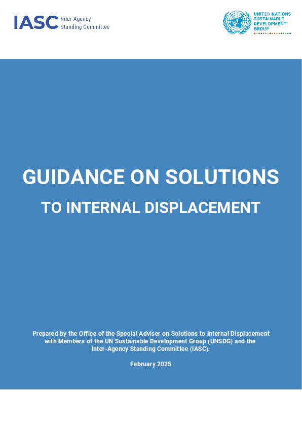 Guidance on solutions to internal displacement