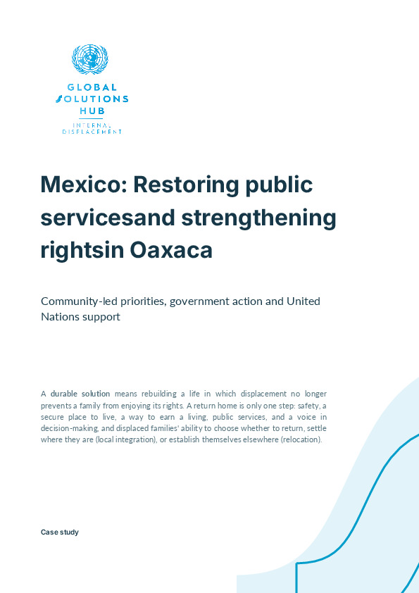 Mexico: Restoring public  servicesand strengthening  rightsin Oaxaca