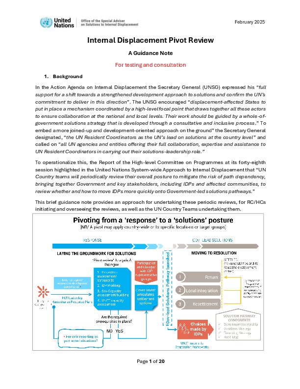 Internal Displacement Pivot Review